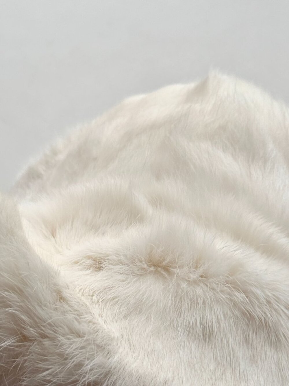 White Real Rabbit Fur Trapper Hat - Picture 10 of 15